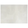 Tapis effet laine Anoai blanc 200x150cm- Blanc ondulé- Atmosphera