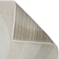 Tapis effet laine Anoai blanc 200x150cm- Blanc ondulé- Atmosphera
