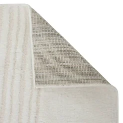 Tapis effet laine Anoai blanc 200x150cm- Blanc feuille- Atmosphera