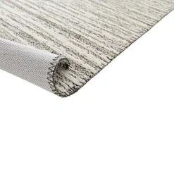 Tapis effet tissé Azusa GoodHome tissage à plat L.120 x L.170cm crème et naturel