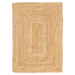 Tapis effet tissé Melua GoodHome tissage à plat L.160 x L.230cm naturel