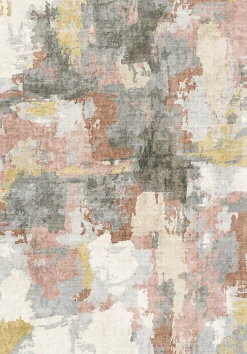 Tapis effet Trashwall aux tons gris/ocre/brique L.230 x l.160 cm, Balta