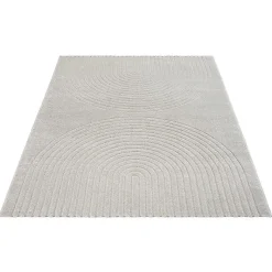 Tapis Elisa design géométrique, Gris, 80 x 150 cm