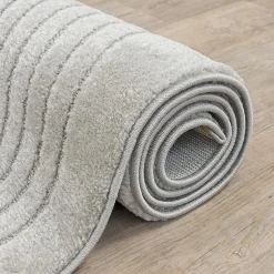 Tapis Elisa design géométrique, Gris, 80 x 150 cm