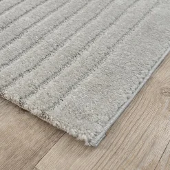 Tapis Elisa design géométrique, Gris, 80 x 150 cm