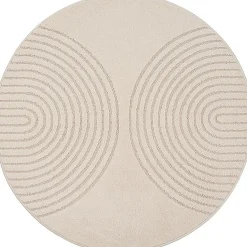 Tapis Elisa design géométrique, Beige, 120 x 160 cm