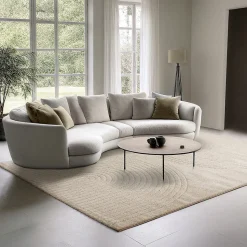 Tapis Elisa design géométrique, Beige, 200 x 280 cm