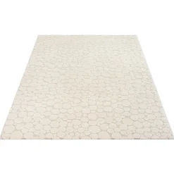Tapis Elisa design pierres, Crème, 80 x 150 cm