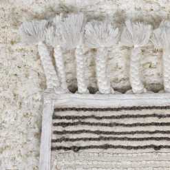 Tapis en coton tufté berbère Calà blanc et gris L.230 x l.160cm Deko&co
