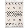Tapis en coton tufté berbère Leia blanc et gris L.120 x l.170cm Deko&co
