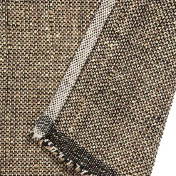 Tapis en jonc de mer et coton carbone Karan
