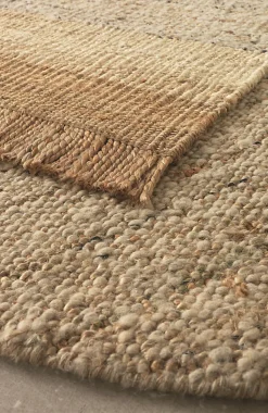Tapis en jute et laine 180x240 cm