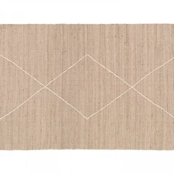 Tapis en jute naturel à motif losange tissé main 200 x 290 cm Oviala