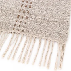 Tapis en laine et jute tissé à plat à motifs géométriques 160 x 230 cm Oviala