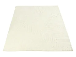Tapis en relief 100% laine tufté main - 200 x 290 cm - Ivoire - 2100g/m² - NEORA