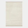 Tapis en relief géométrique - Andréa - Ecru et beige - 80 x 150 cm