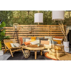 Tapis en toile de jute noir L.180 x l.120cm Deco&co