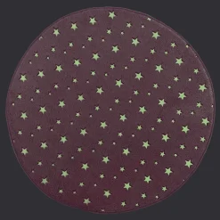 Tapis Enfant Déco "Fluo Night" 90cm Fuchsia