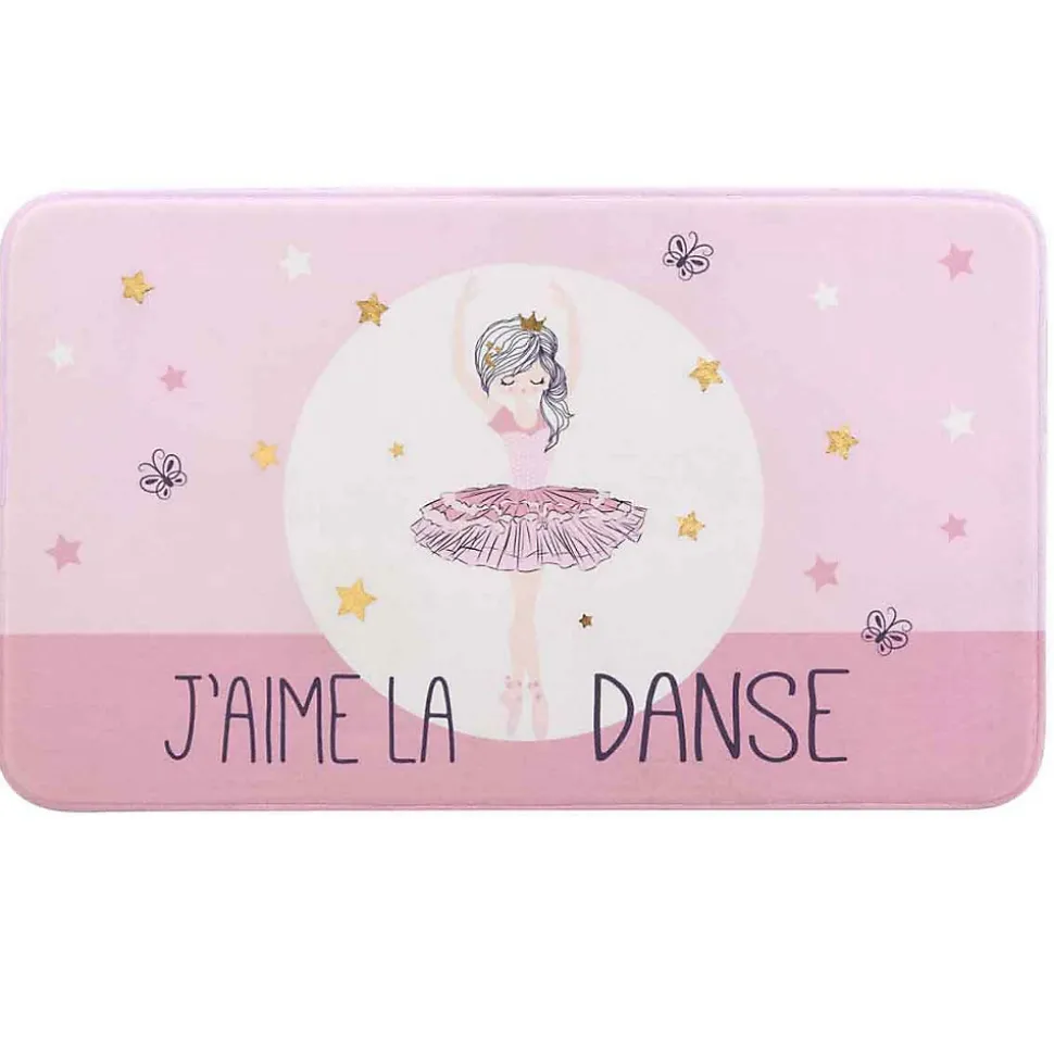 Tapis Enfant Imprimé "Petite étoile" 45x75cm Rose