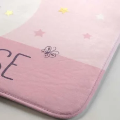 Tapis Enfant Imprimé "Petite étoile" 45x75cm Rose