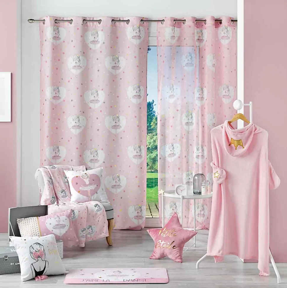 Tapis Enfant Imprimé "Petite étoile" 45x75cm Rose
