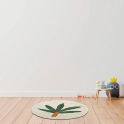 Tapis enfant rond en coton tufté 80x80cm