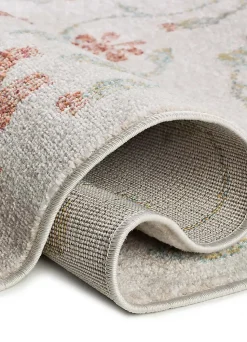 Tapis extérieur ATTICGO beige / multicolore rectangulaire motifs floraux 120x170 cm SAMARA