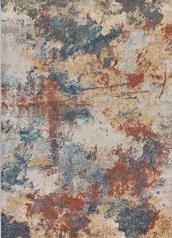 Tapis extérieur ATTICGO multicolore rectangulaire vintage 120x170 cm LUNA