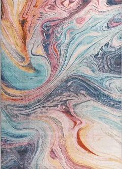 Tapis extérieur ATTICGO multicolore rectangulaire abstrait 120x170 cm SAMARA