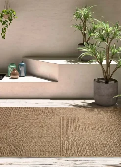 Tapis extérieur ATTICGO naturel rectangulaire géométrique effet jute 160x230 cm ACRA