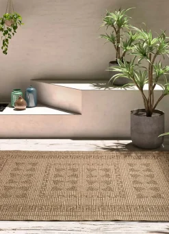 Tapis extérieur ATTICGO naturel rectangulaire classique effet jute 160x230 cm ACRA