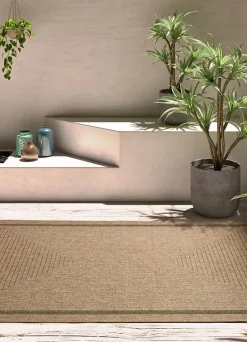 Tapis extérieur ATTICGO naturel rectangulaire effet jute 120x170 cm ACRA