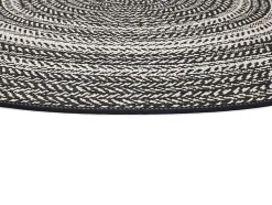 Tapis extérieur ATTICGO noir rond intérieur-extérieur diam.120 cm SILVANA