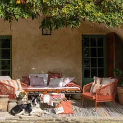 Tapis extérieur en polypropylène Bianca papaye 230x160 cm