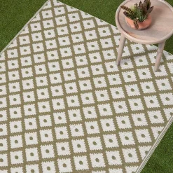 Tapis extérieur terrasse réversible - Tapis de jardin imperméable et résistant UV - May - Gris - 150x240 cm - HOMESCAPES