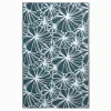 Tapis extérieur terrasse réversible - Tapis de jardin imperméable et résistant UV - Motif floral - Vert - 150x240 cm - HOMESCAPES