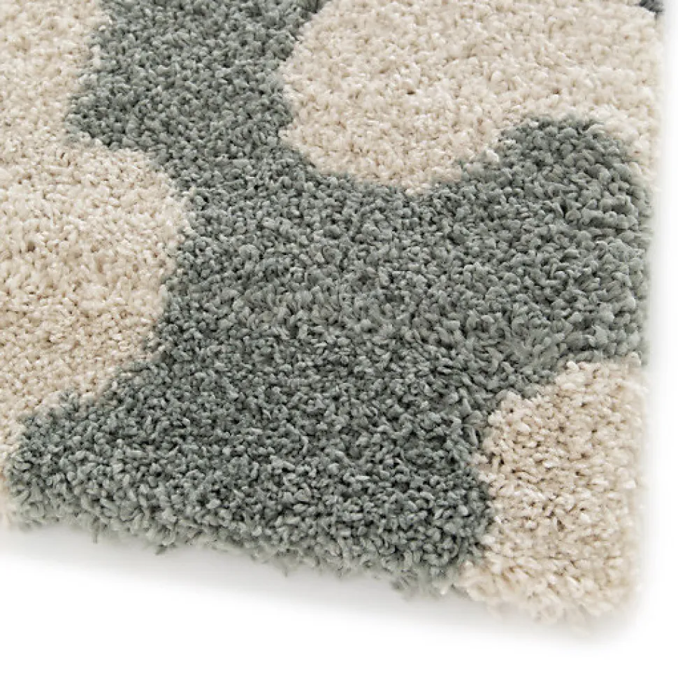 Tapis fleurs maximalistes - Apolline - Gris bleuté - 160 x 230 cm