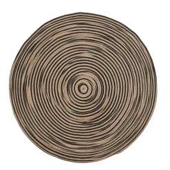 Tapis GoodHome beige et noir ø150 cm