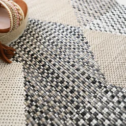 Tapis graphique Essenza Marron - Cubes 3D - 200 x 290 cm
