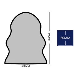 Tapis Hegoa gris 60 x 90 cm GoodHome