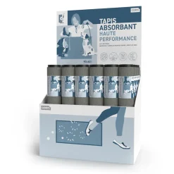 Tapis hygiène très absorbant noir L.90 x l.60 cm