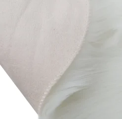 Tapis imitation peau de mouton Hegoa blanc GoodHome L.90 x l.60 cm