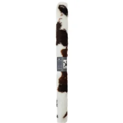 Tapis imitation peau de vache blanc et marron L.100 x l.94cm