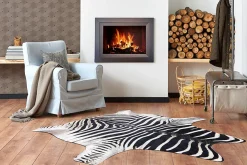 Tapis Imitation Peau De Vache, Zèbre G5128-1, Cuir Noir Blanc 155x195 cm C161 1 szt.