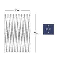 Tapis intérieur absorbant Bromberg imprimé géométrique gris L.120 x l.80 x ep.0,5 cm GoodHome
