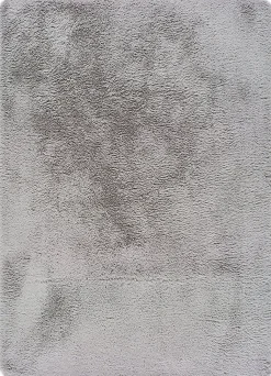Tapis intérieur ATTICGO argent rectangulaire shaggy uni 140x200 cm ALPACA