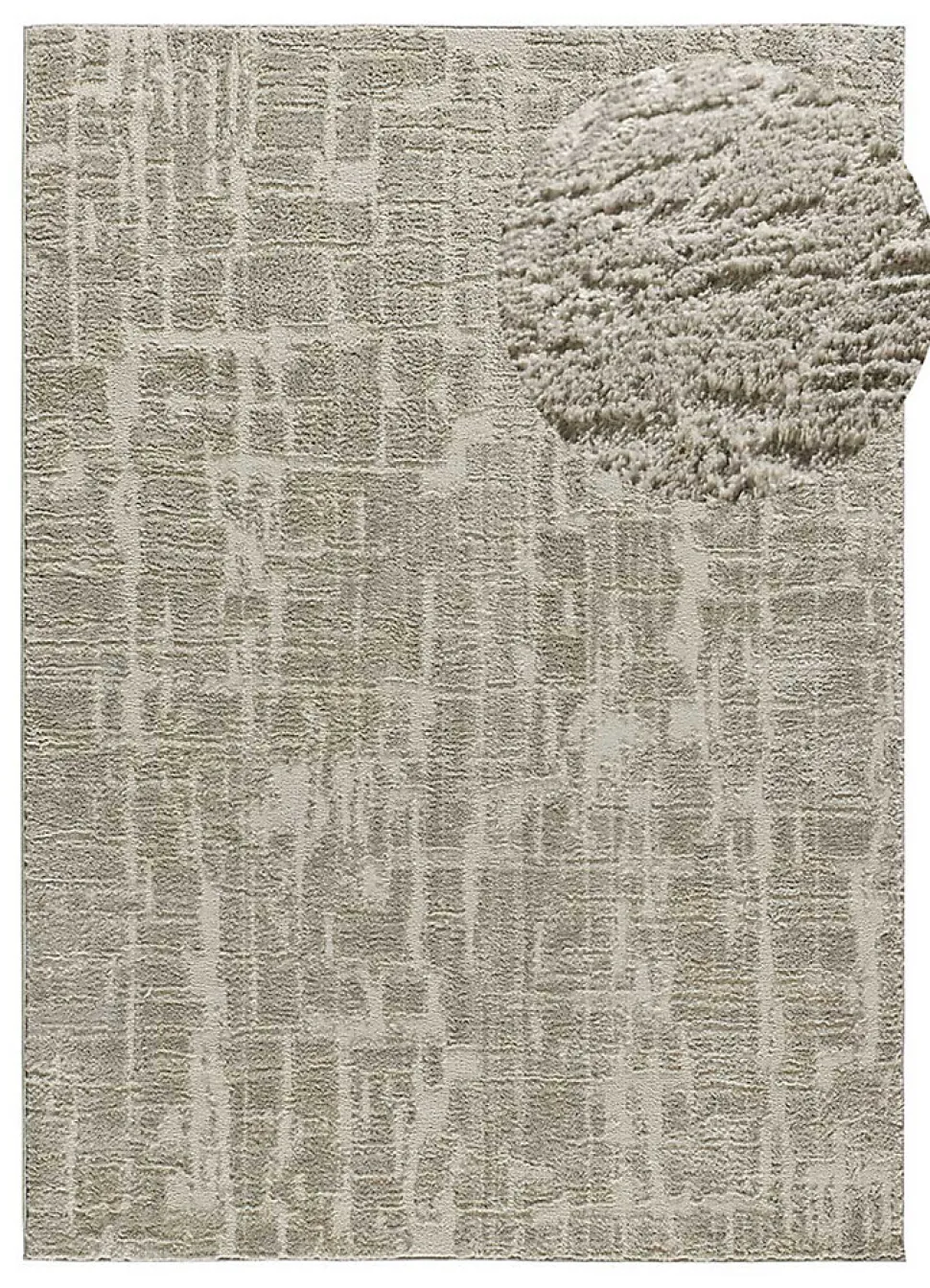 Tapis intérieur ATTICGO argent rectangulaire scandinave 140x200 cm LIMA