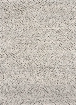 Tapis intérieur ATTICGO argent rectangulaire shaggy 160x230 cm ATESA