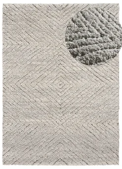 Tapis intérieur ATTICGO argent rectangulaire shaggy 200x290 cm ATESA