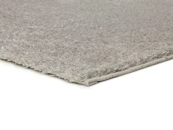 Tapis intérieur ATTICGO argent rectangulaire shaggy uni 120x180 cm ATLAS